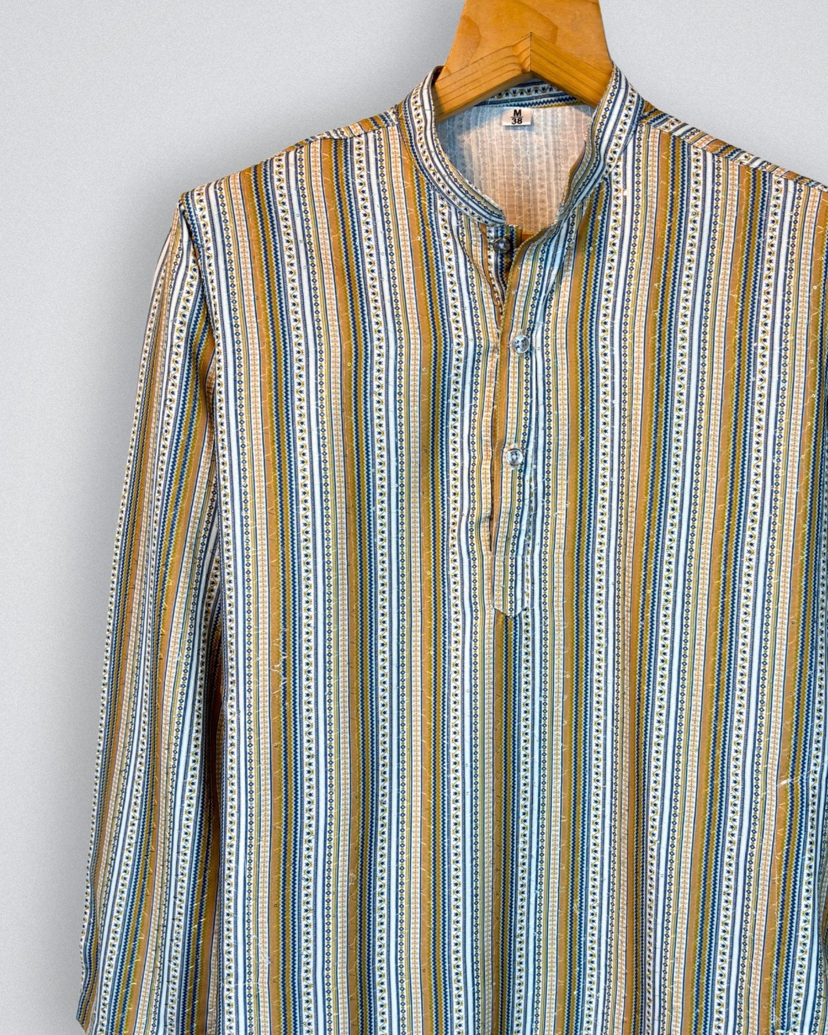 Ethnic Stripe Printed Kurta - Jaipuri Crown