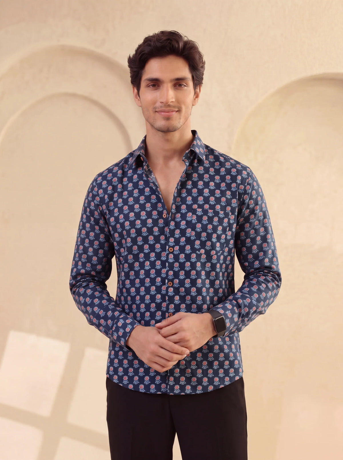 Royal Blooms – Full Sleeve Cotton Shirt