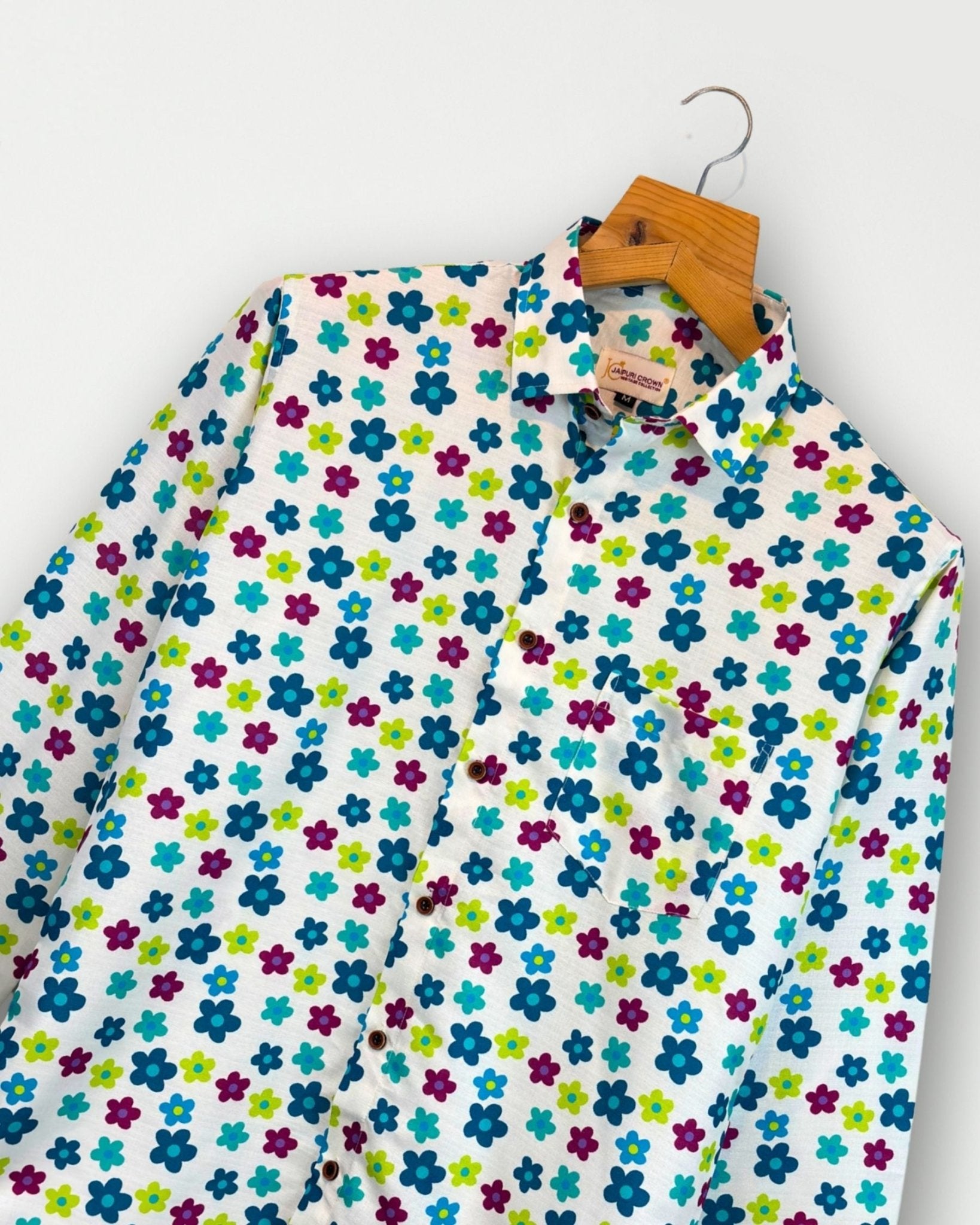 Flora Pop – Full Sleeve Printed Shirt - Jaipuri Crown