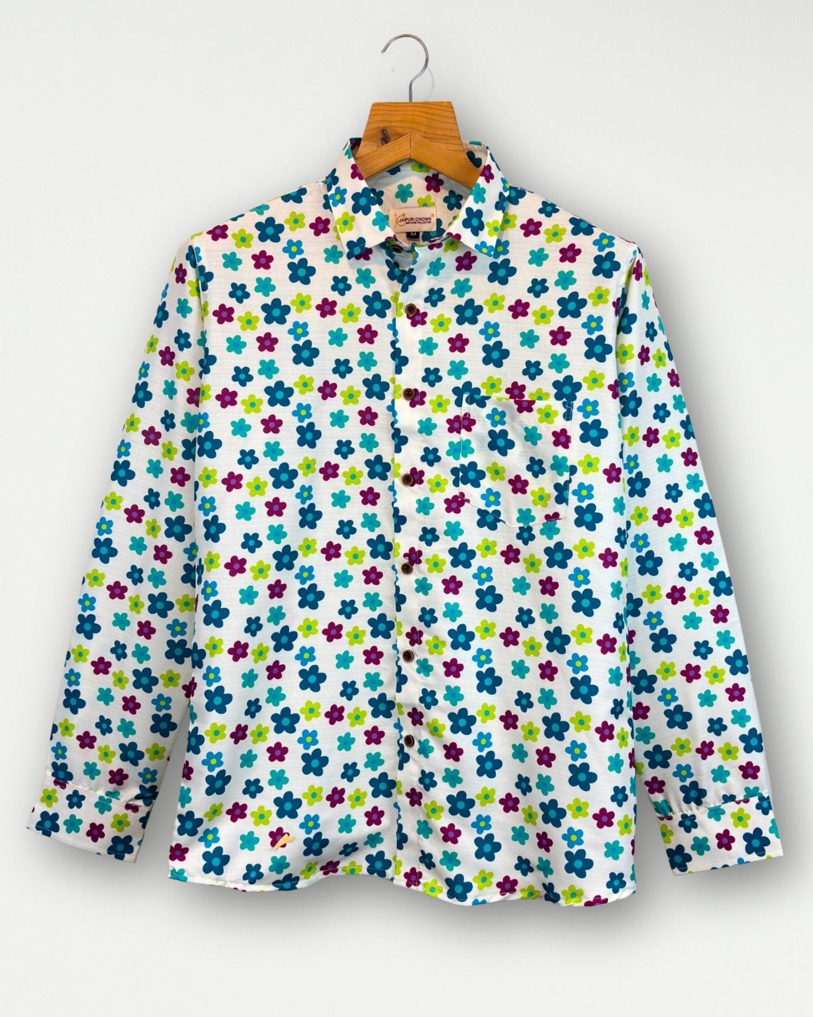 Flora Pop – Full Sleeve Printed Shirt - Jaipuri Crown