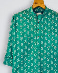 Floral Breeze – Printed Cotton Short Kurta - Jaipuri Crown