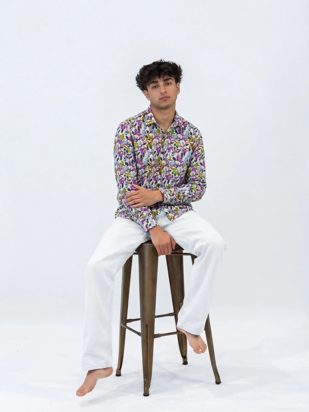 Floral Breeze - Pure Cotton Shirt - Jaipuri Crown