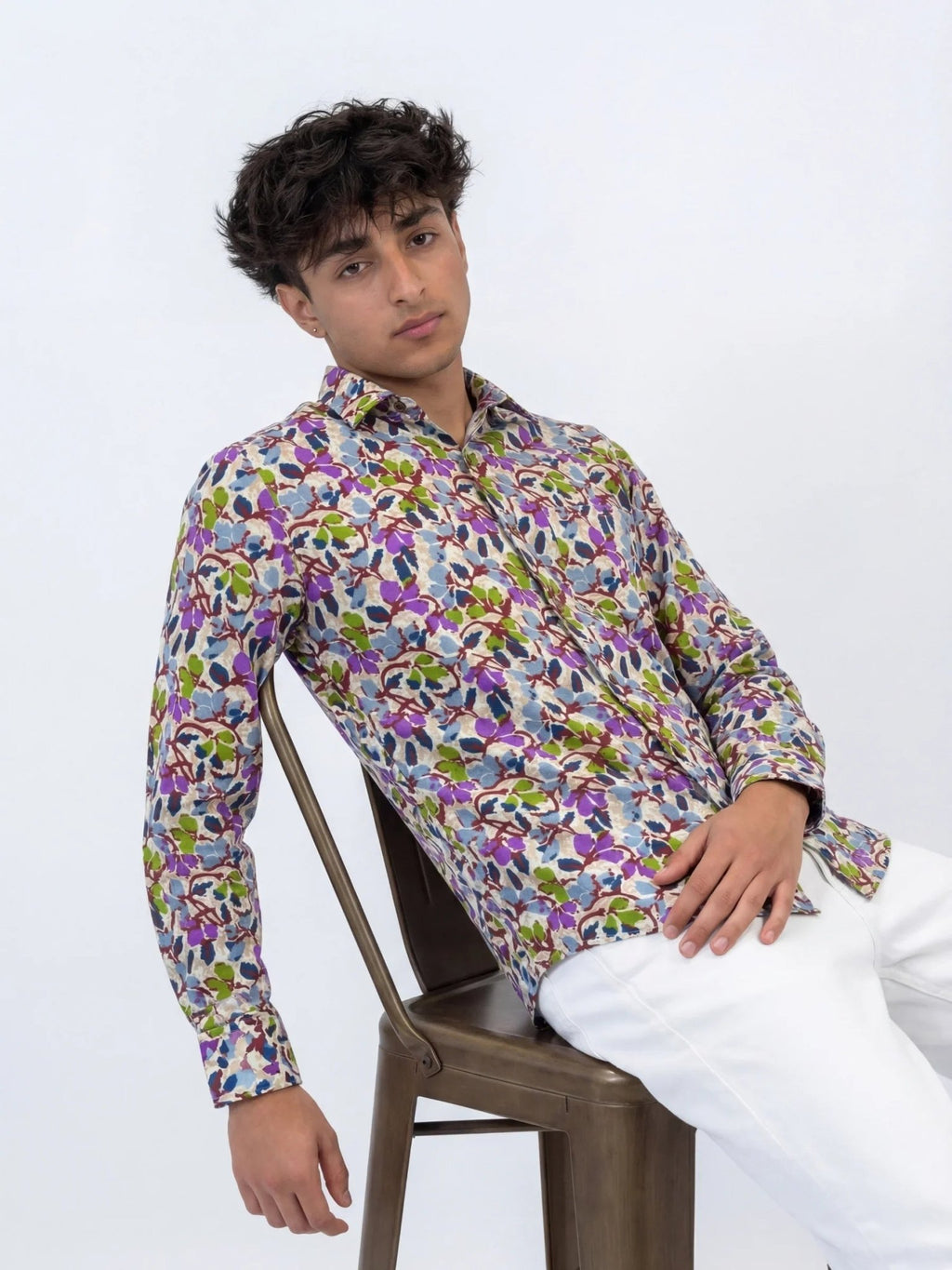 Floral Breeze - Pure Cotton Shirt - Jaipuri Crown