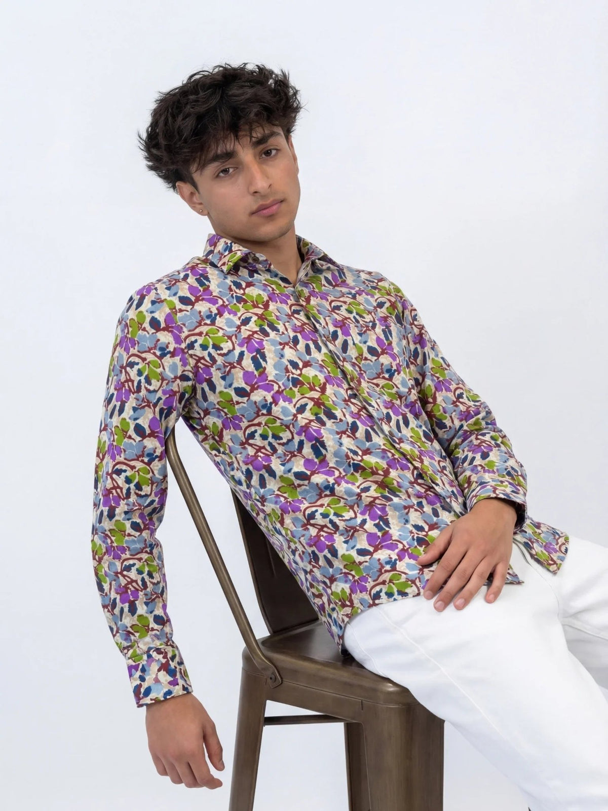 Floral Breeze - Pure Cotton Shirt - Jaipuri Crown