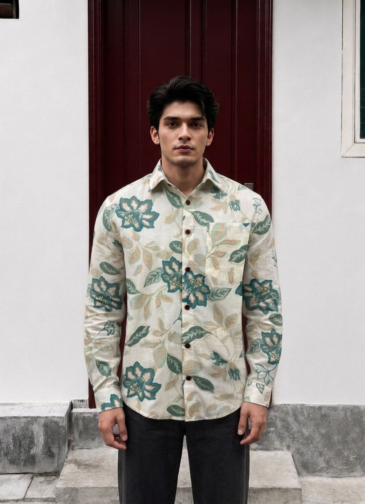 Floral Dream – Printed Cotton Full Sleeve Shirt - Jaipuri Crown