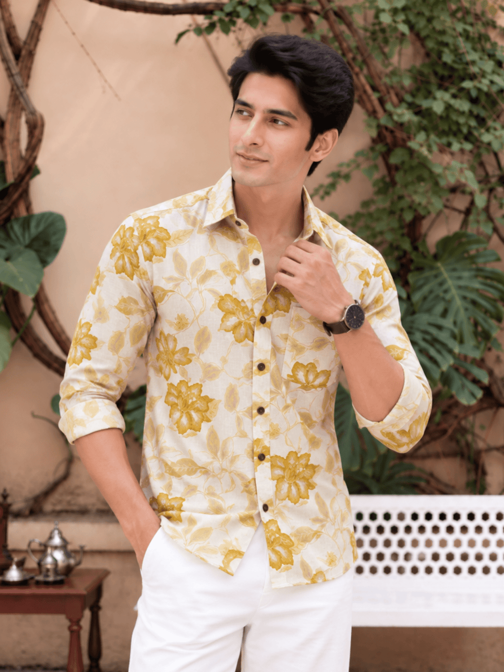 Floral Elegance – Full Sleeve Cotton Shirt - Jaipuri Crown