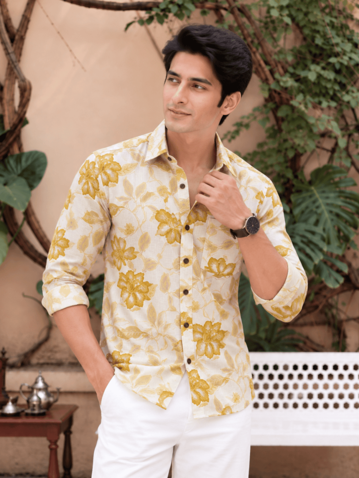 Floral Elegance – Full Sleeve Cotton Shirt - Jaipuri Crown
