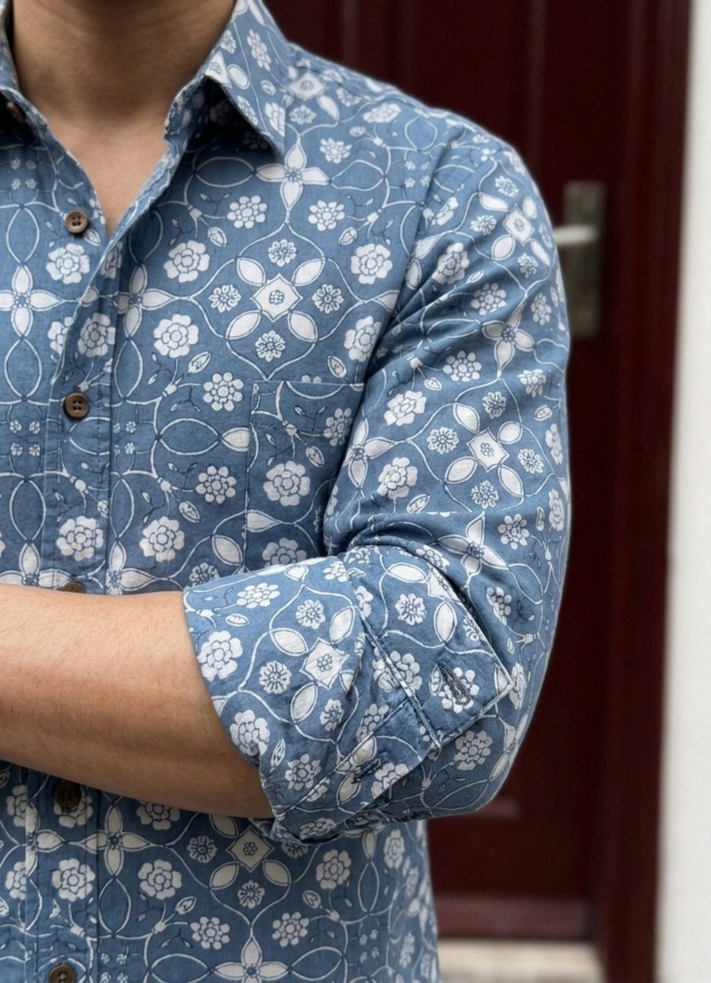 Floral Fusion – Full Sleeve Printed Cotton Shirt - Jaipuri Crown