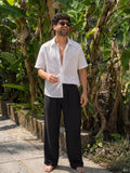 Flux White — Hakoba Cotton Shirt for Men | Jaipuri Crown - Jaipuri Crown