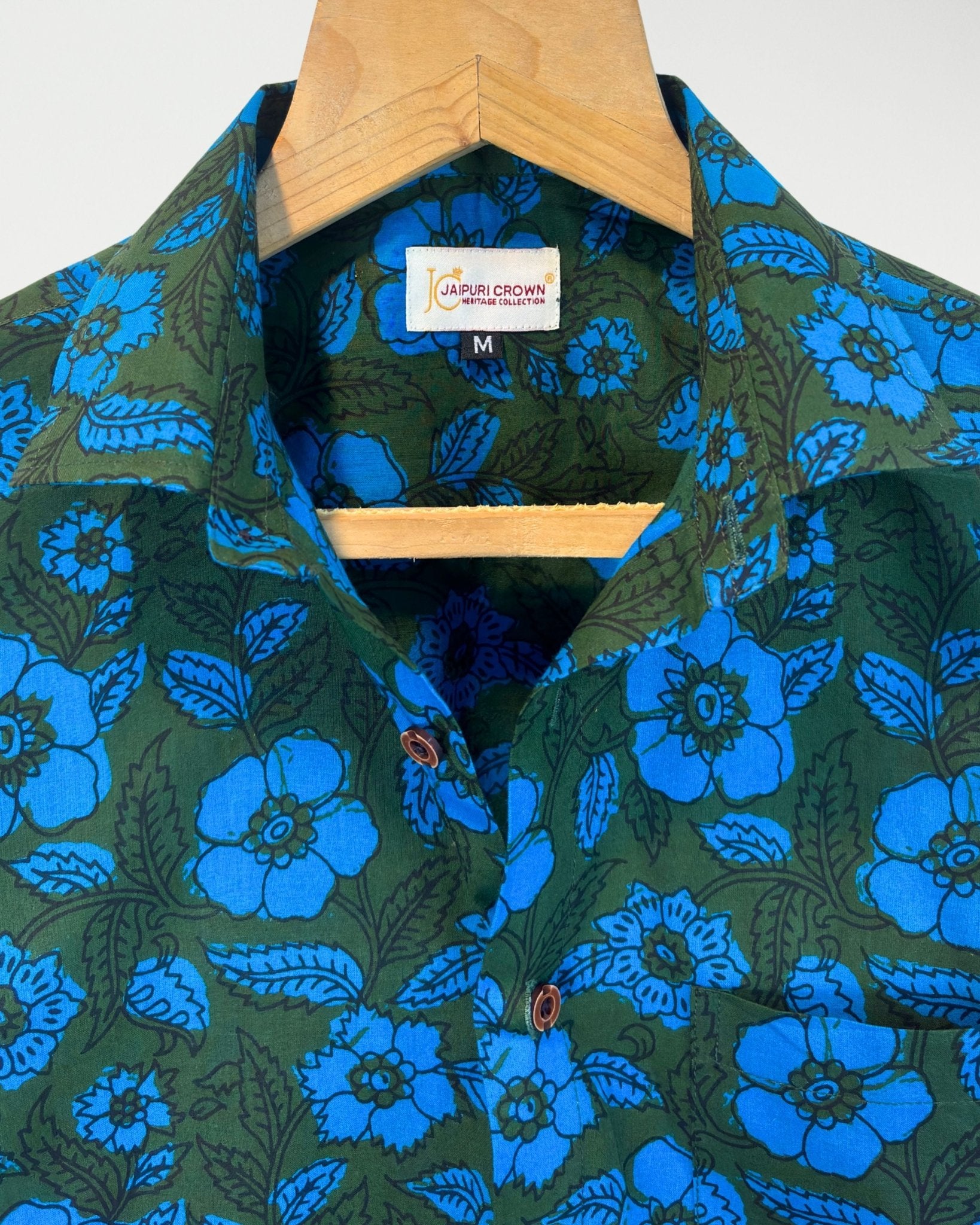 Forest Bloom - Pure Cotton Shirt - Pure Cotton Shirt - Jaipuri Crown