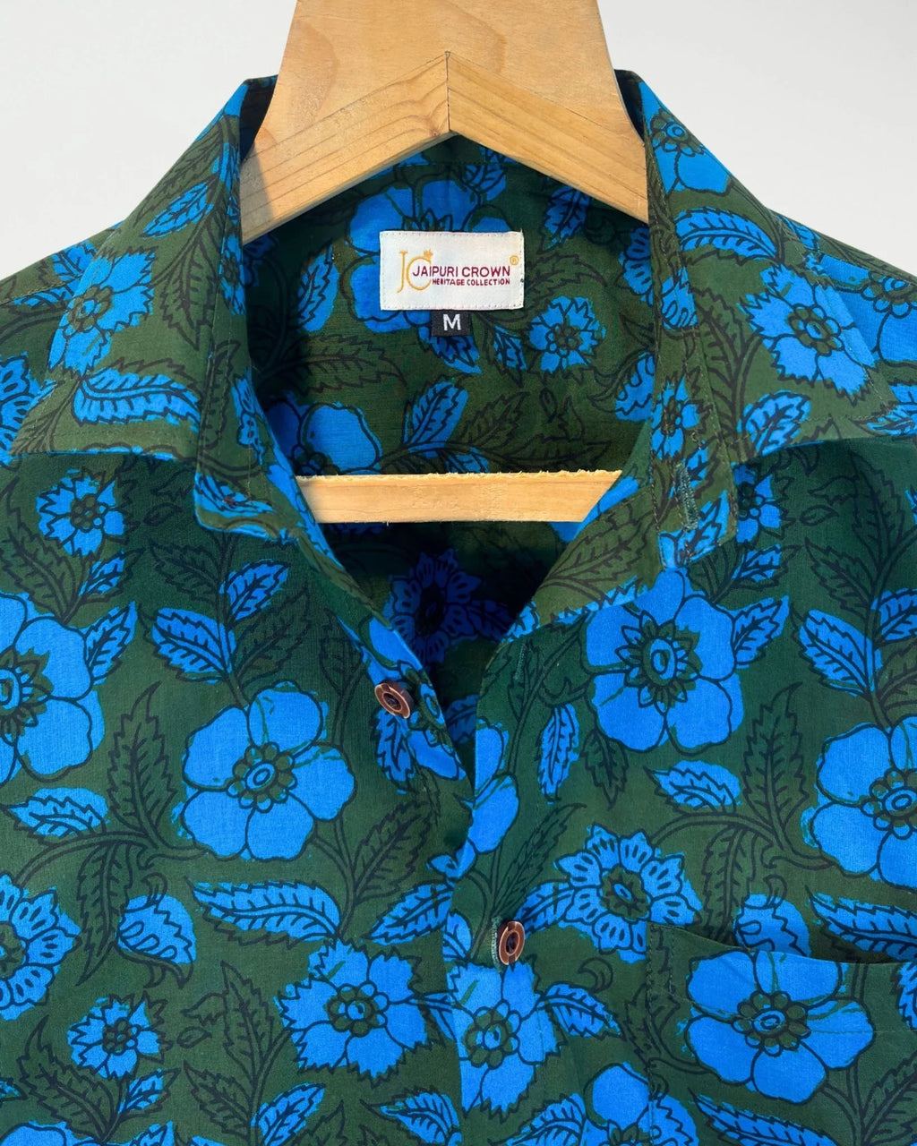 Forest Bloom - Pure Cotton Shirt - Pure Cotton Shirt - Jaipuri Crown
