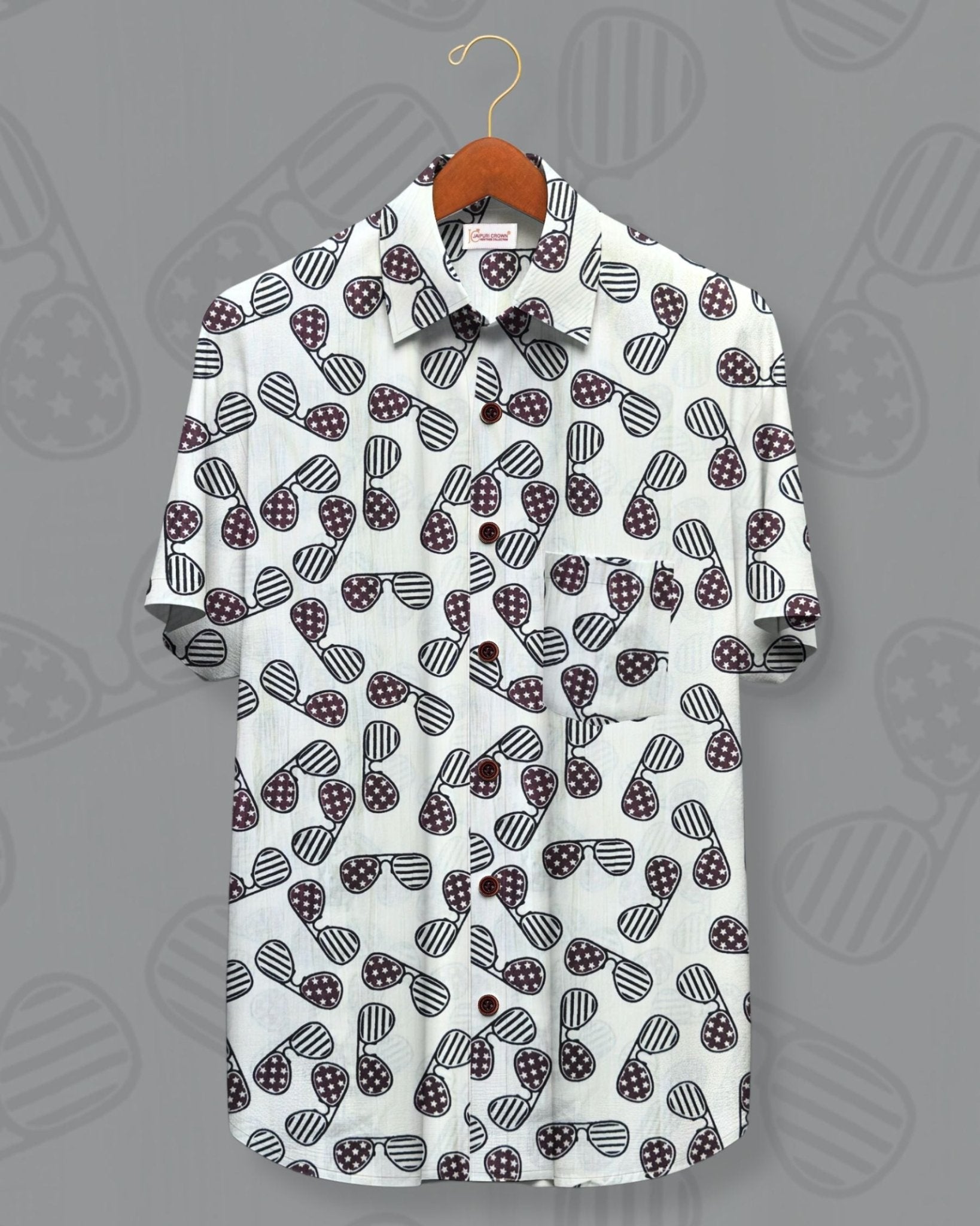 Funky Vision – Half Sleeve Cotton Shirt - Jaipuri Crown