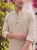 Garden Charm – Printed Cotton Short Kurta - Jaipuri Crown
