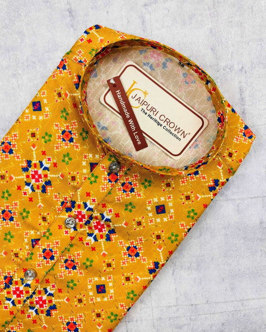 Ghevara Printed Kurta - Jaipuri Crown