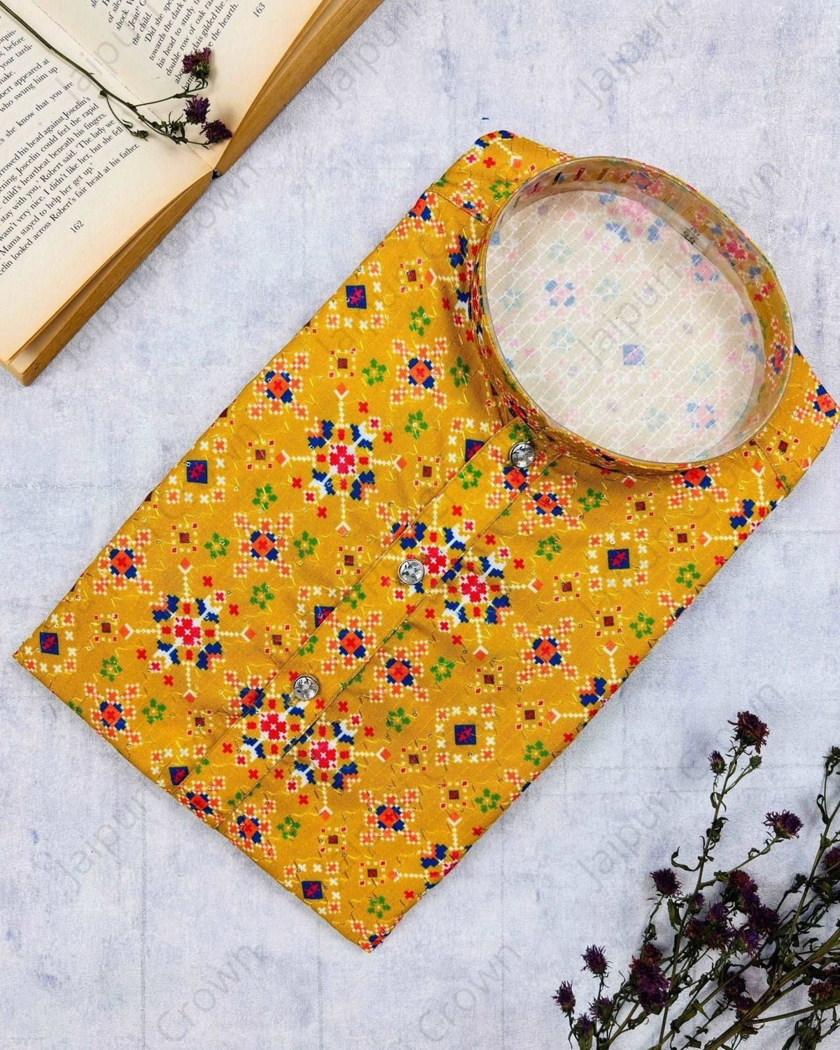 Ghevara Printed Kurta - Jaipuri Crown