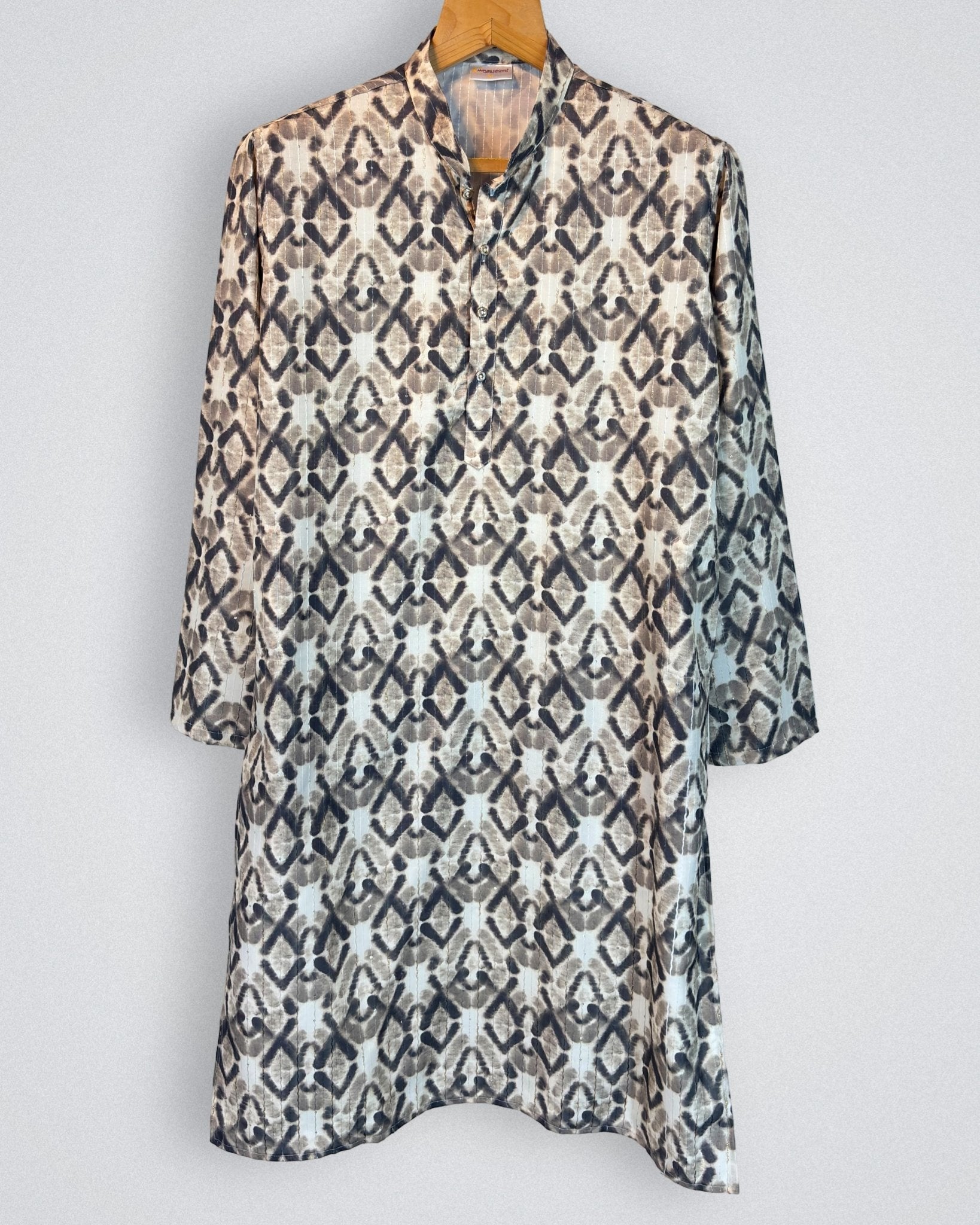 Gilded Golden Work Kurta - Jaipuri Crown