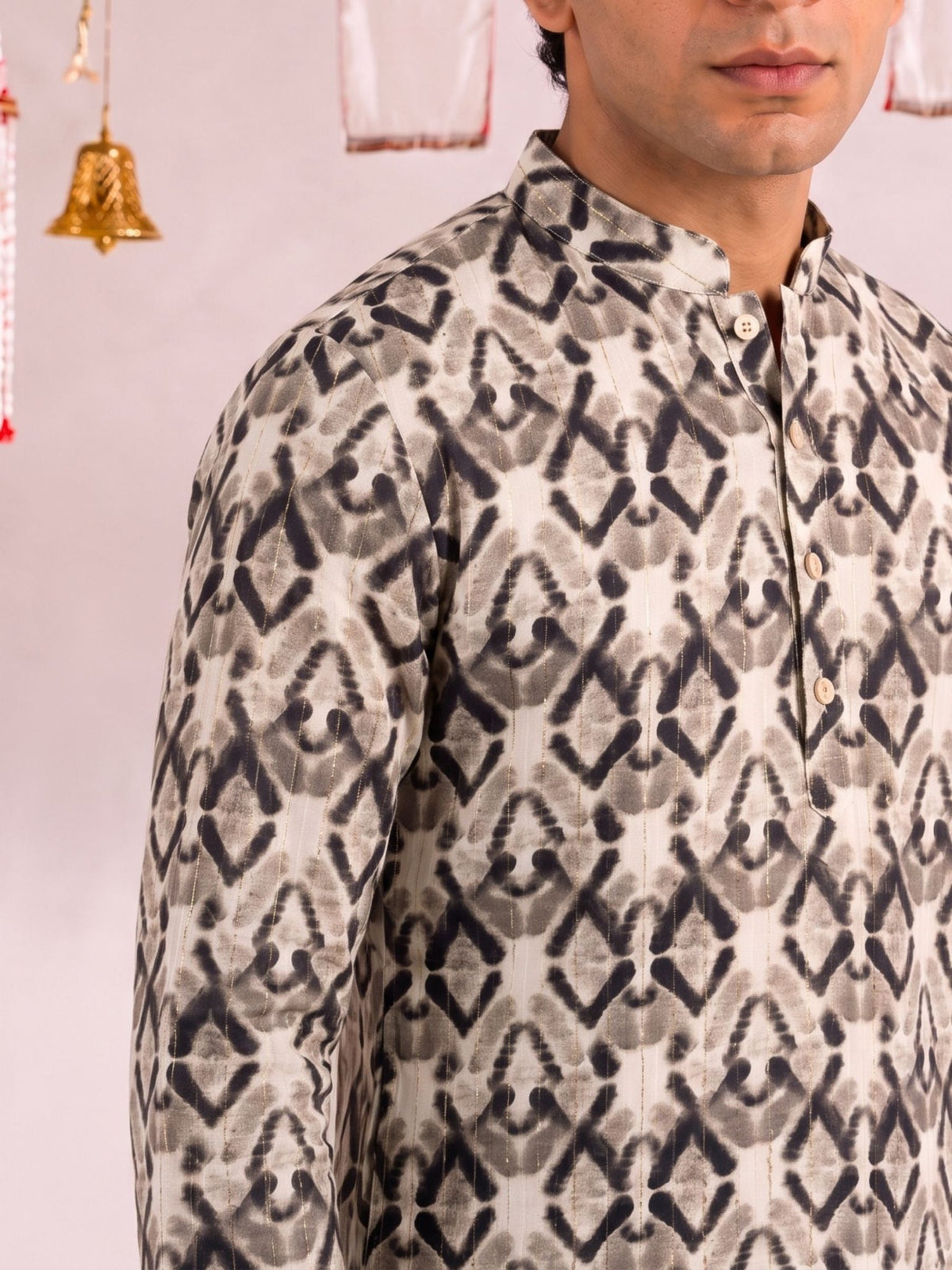 Gilded Golden Work Kurta - Jaipuri Crown