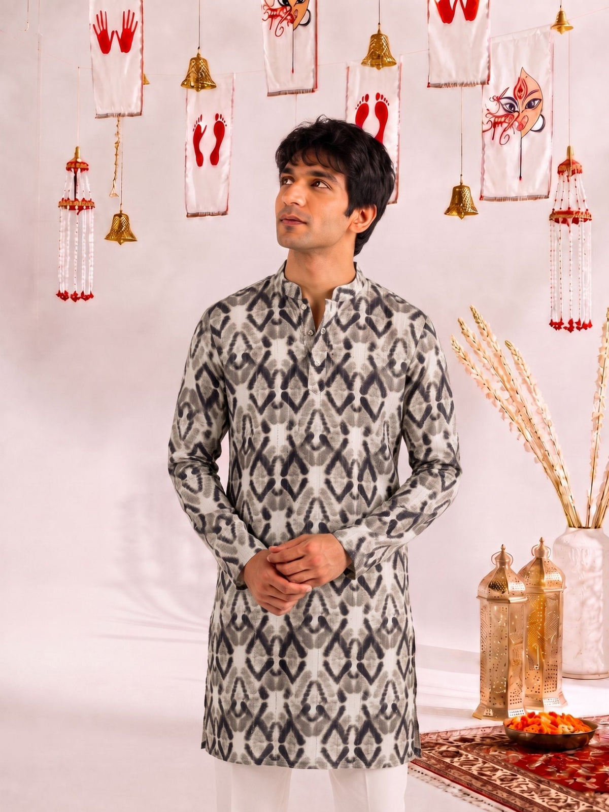 Gilded Golden Work Kurta - Jaipuri Crown