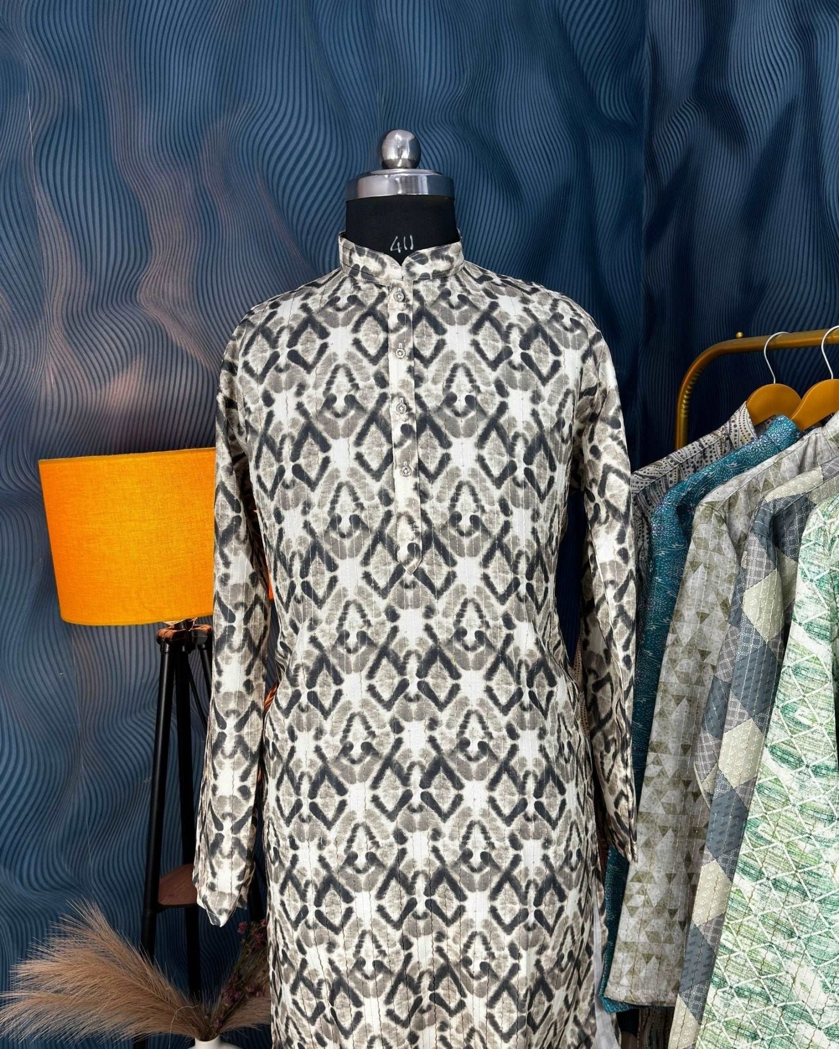 Gilded Golden Work Kurta - Jaipuri Crown