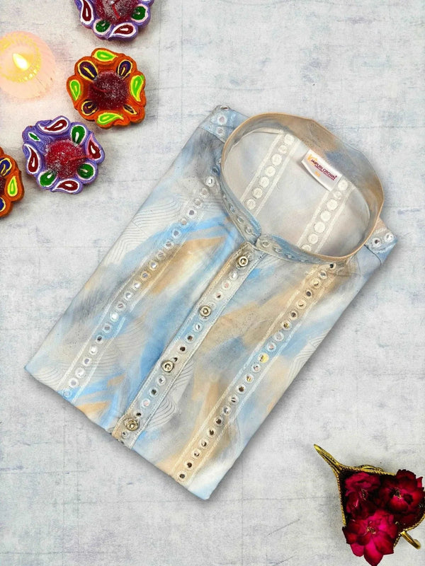 Gleam Mirror Work Kurta - Jaipuri Crown