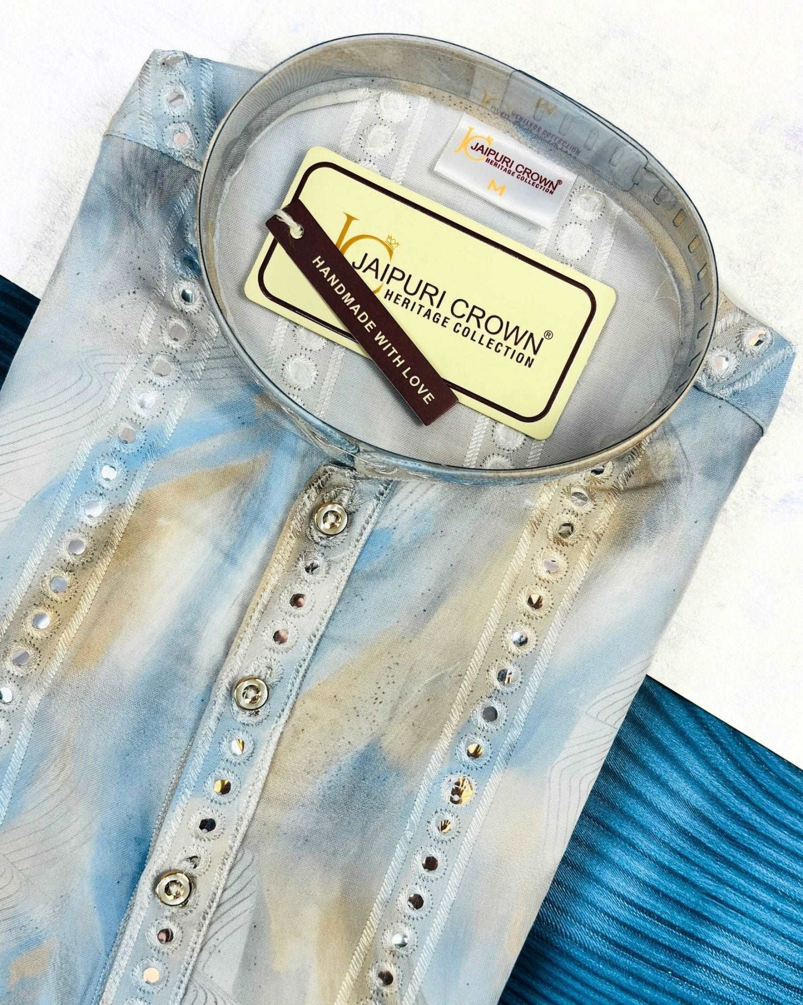 Gleam Mirror Work Kurta - Jaipuri Crown