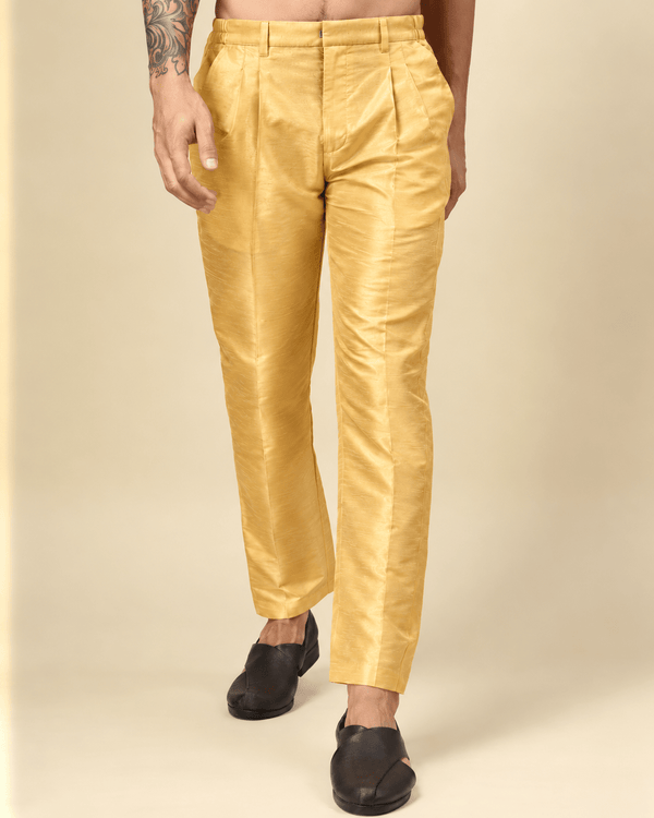 Golden Long Pajama - Jaipuri Crown