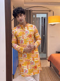 Golden Sunburst Kurta - Jaipuri Crown