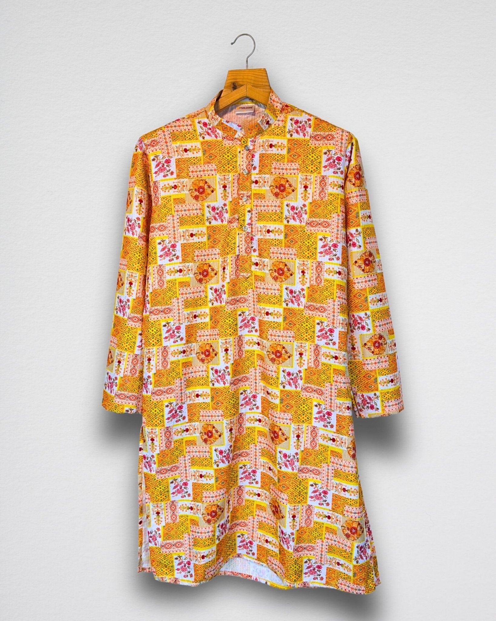 Golden Sunburst Kurta - Jaipuri Crown