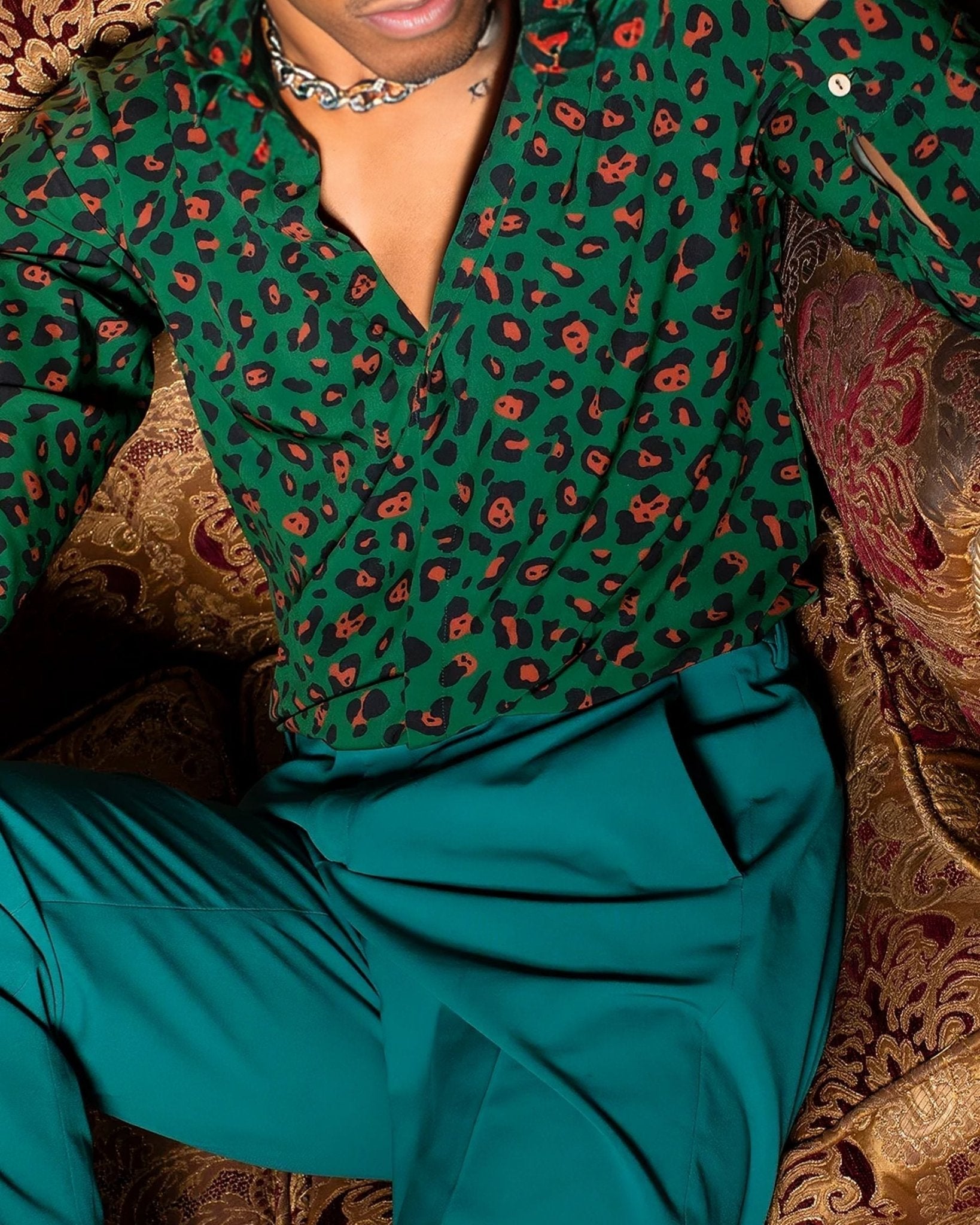 Green Leopard - Jaipuri Crown