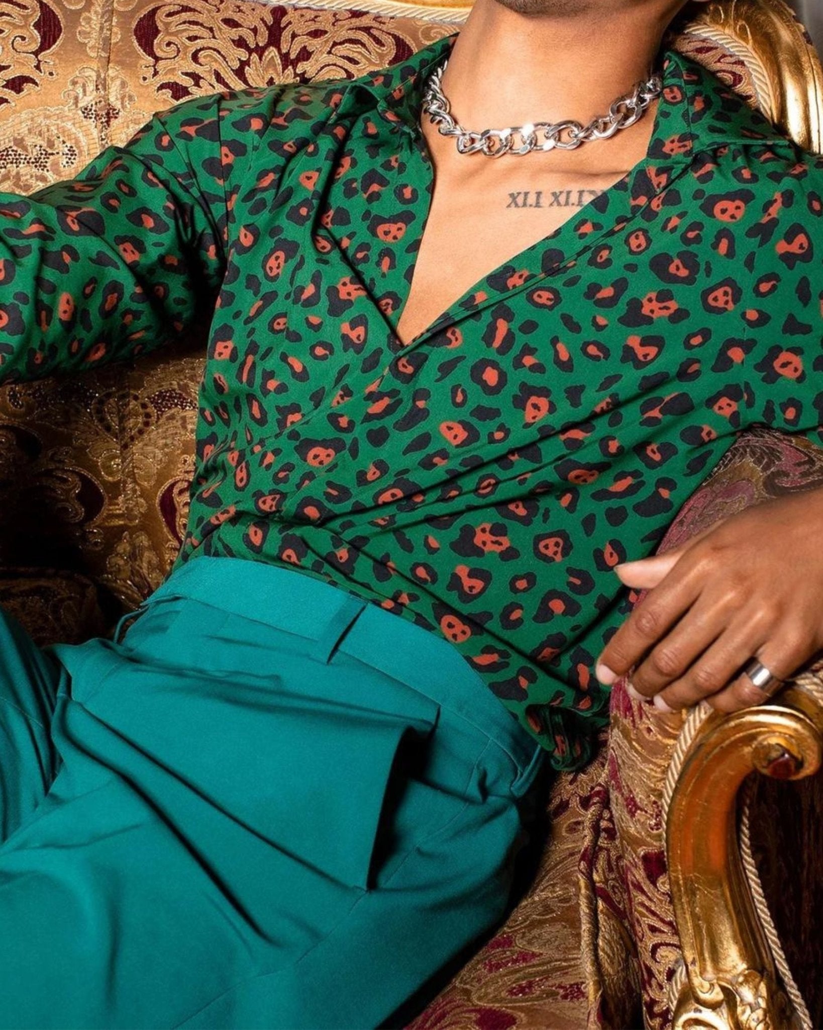 Green Leopard - Jaipuri Crown