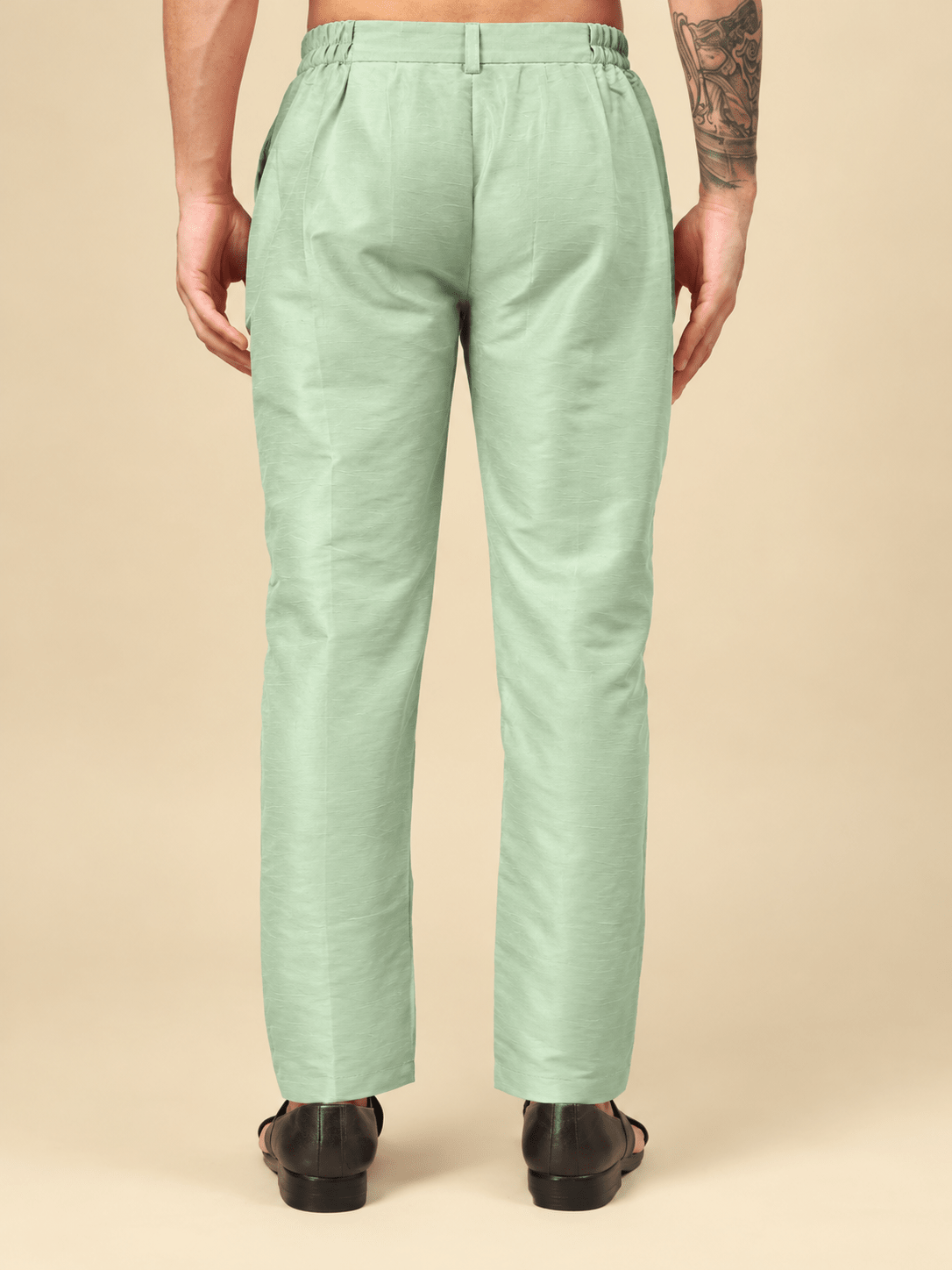 Green Long Pajama - Jaipuri Crown