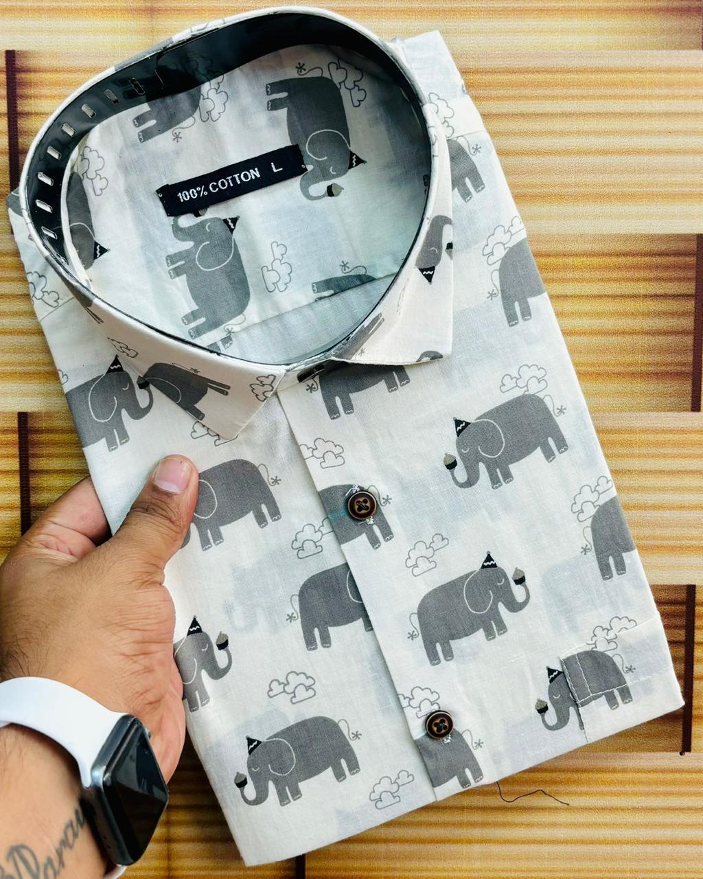 Grey Elephant - Jaipuri Crown