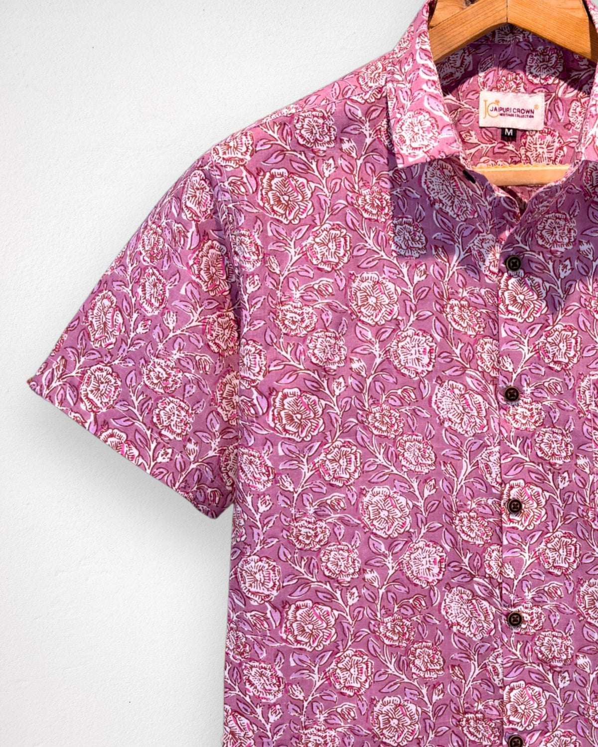 Gulbagh Bloom – Half Sleeve Cotton Shirt - Jaipuri Crown