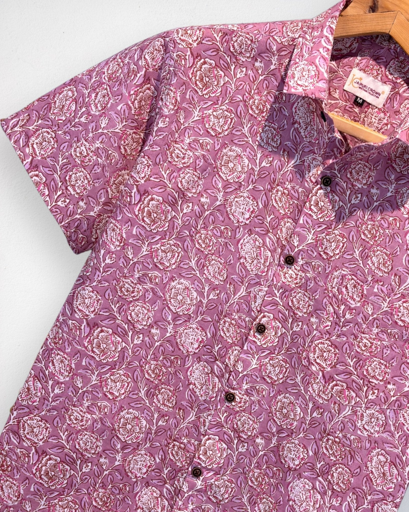 Gulbagh Bloom – Half Sleeve Cotton Shirt - Jaipuri Crown