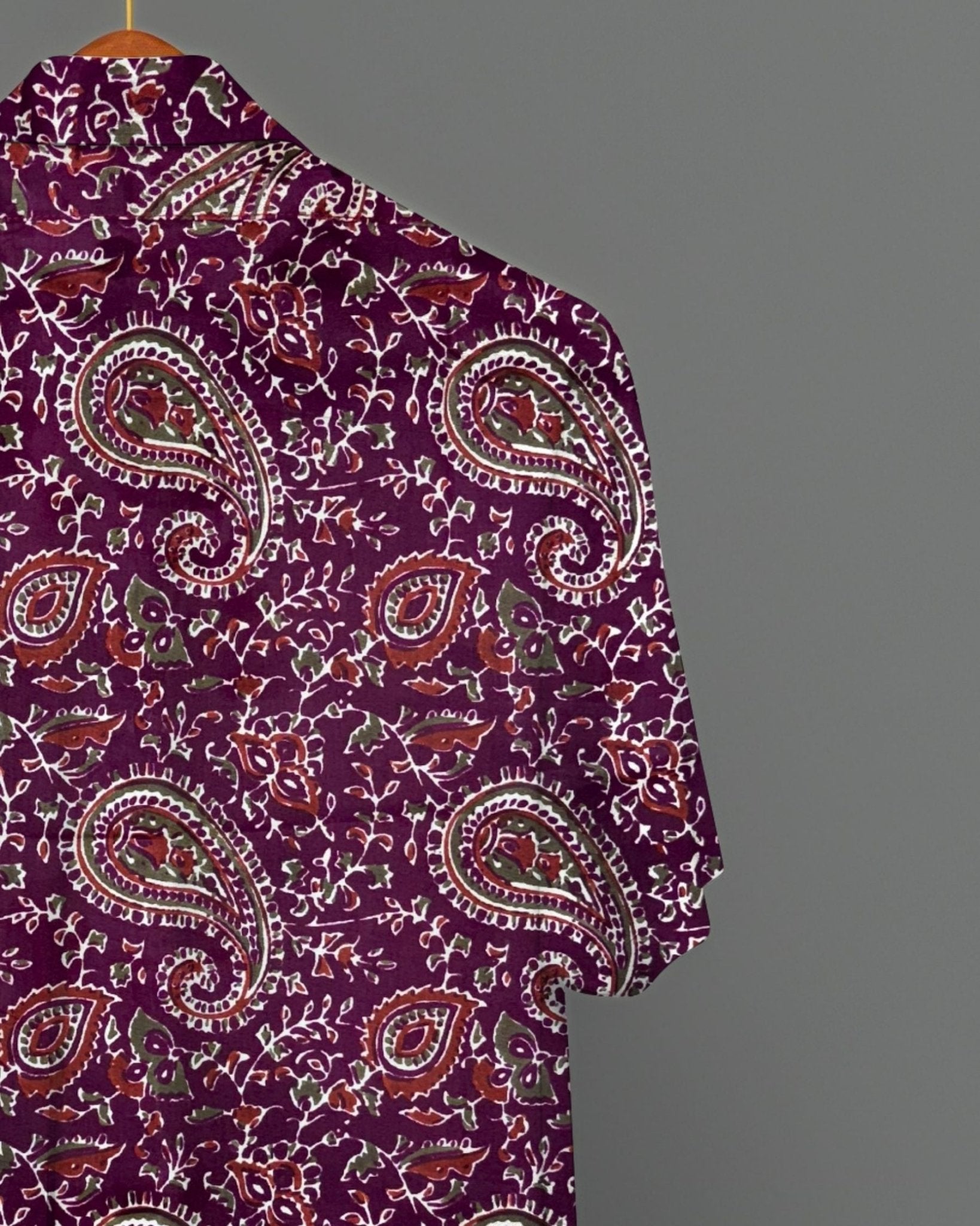 Gulbagh Paisley – Half Sleeve Cotton Shirt - Jaipuri Crown