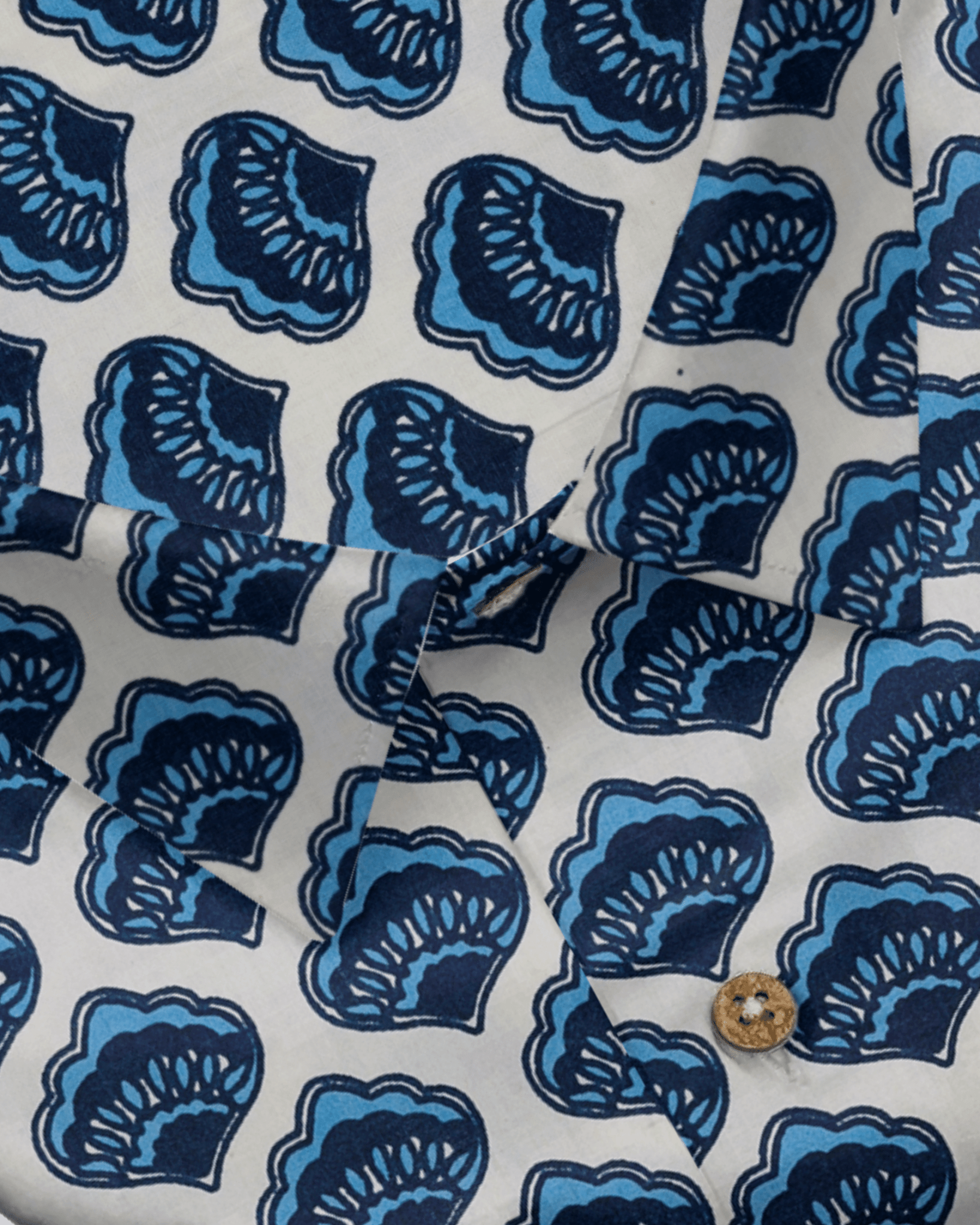 Handblock Caramel - Pure Cotton Shirt - Jaipuri Crown
