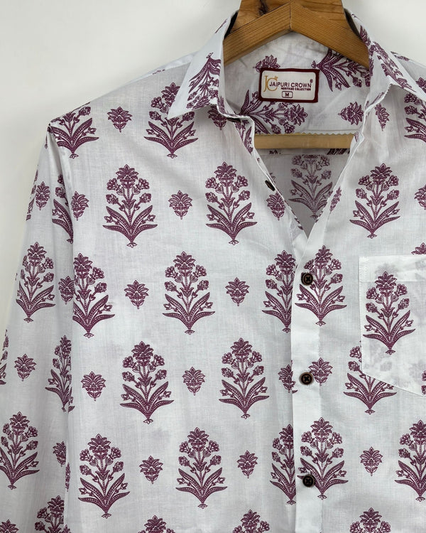 Heritage Bloom – Full Sleeve Printed Shirt - Jaipuri Crown