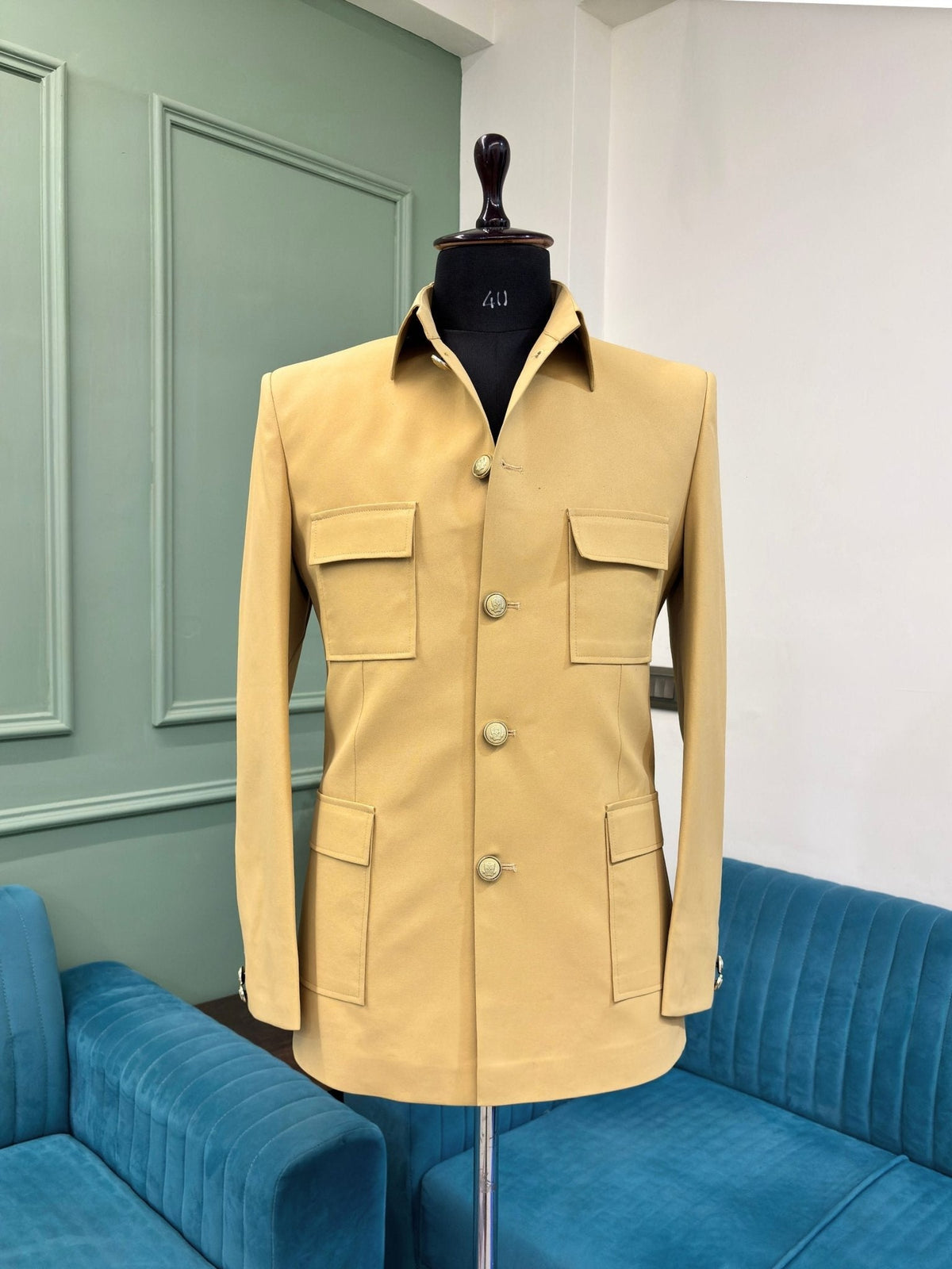 Heritage Bushcoat Beige - Jaipuri Crown
