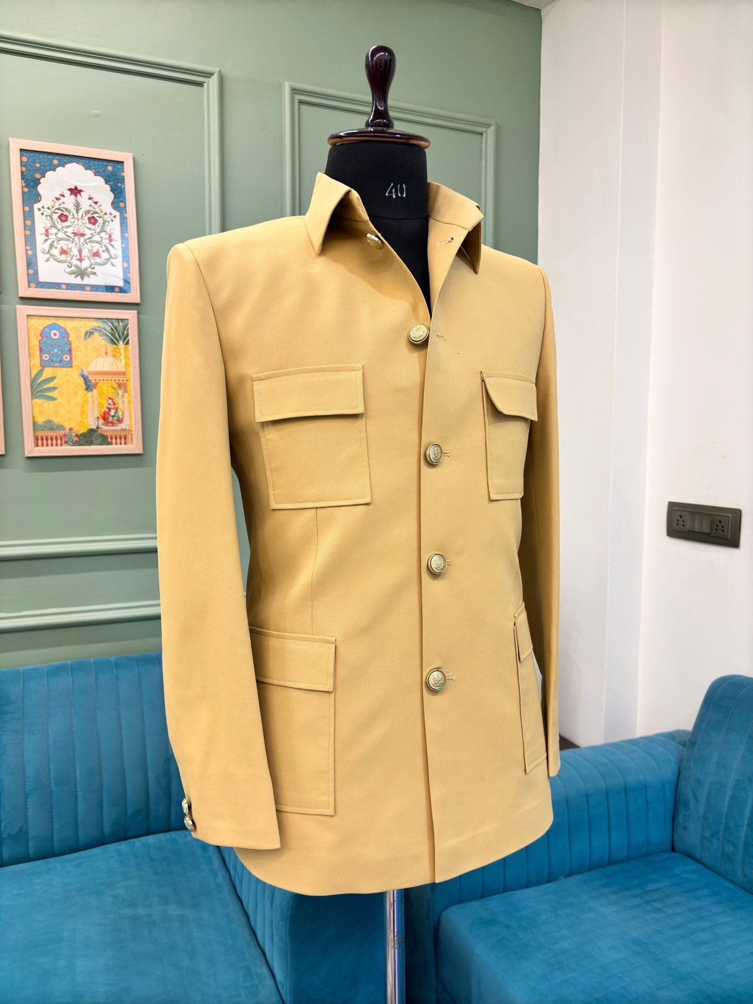Heritage Bushcoat Beige - Jaipuri Crown