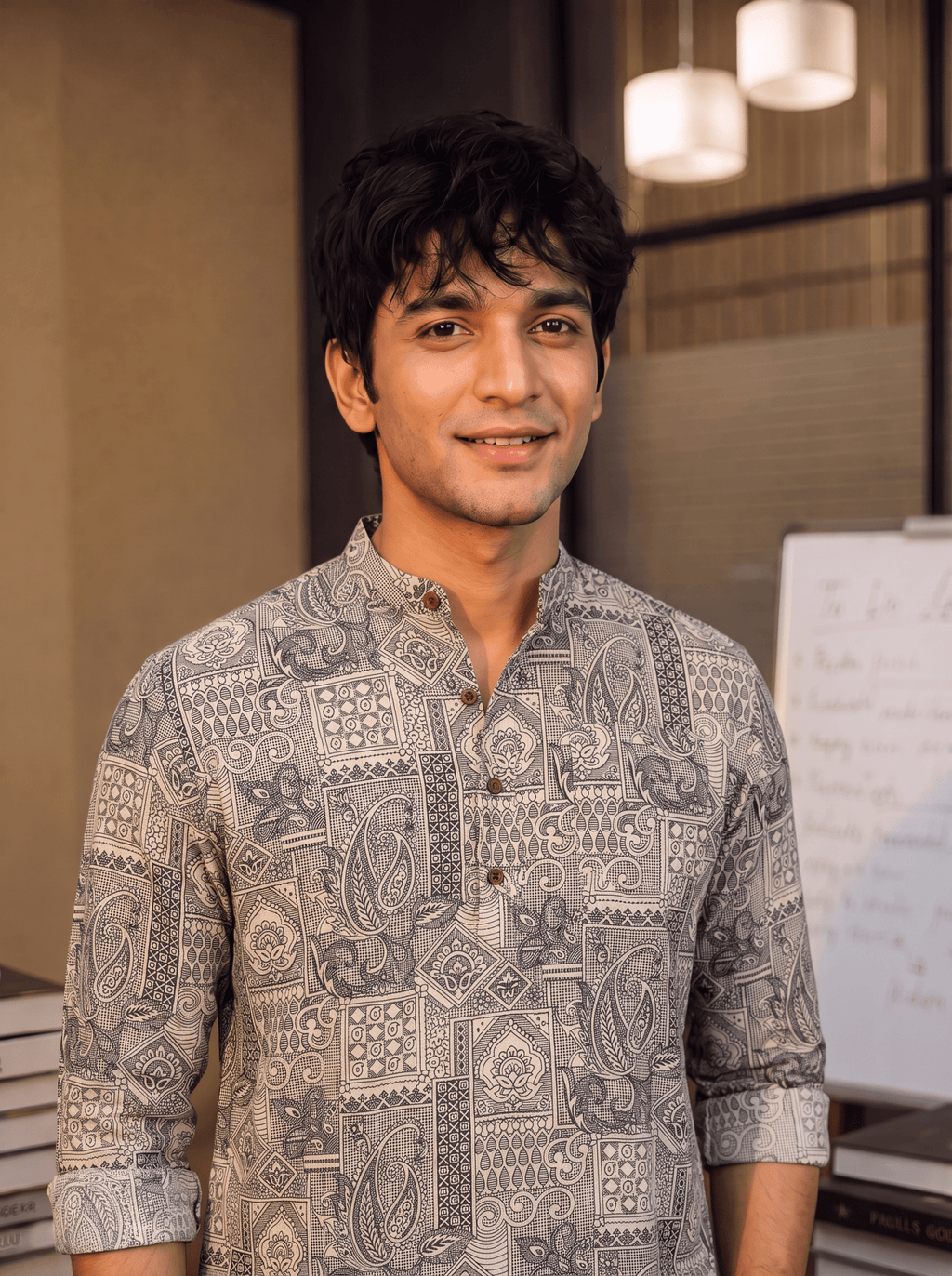 Heritage Charm – Printed Cotton Short Kurta - Jaipuri Crown