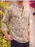 Heritage Dance – Printed Cotton Short Kurta - Jaipuri Crown