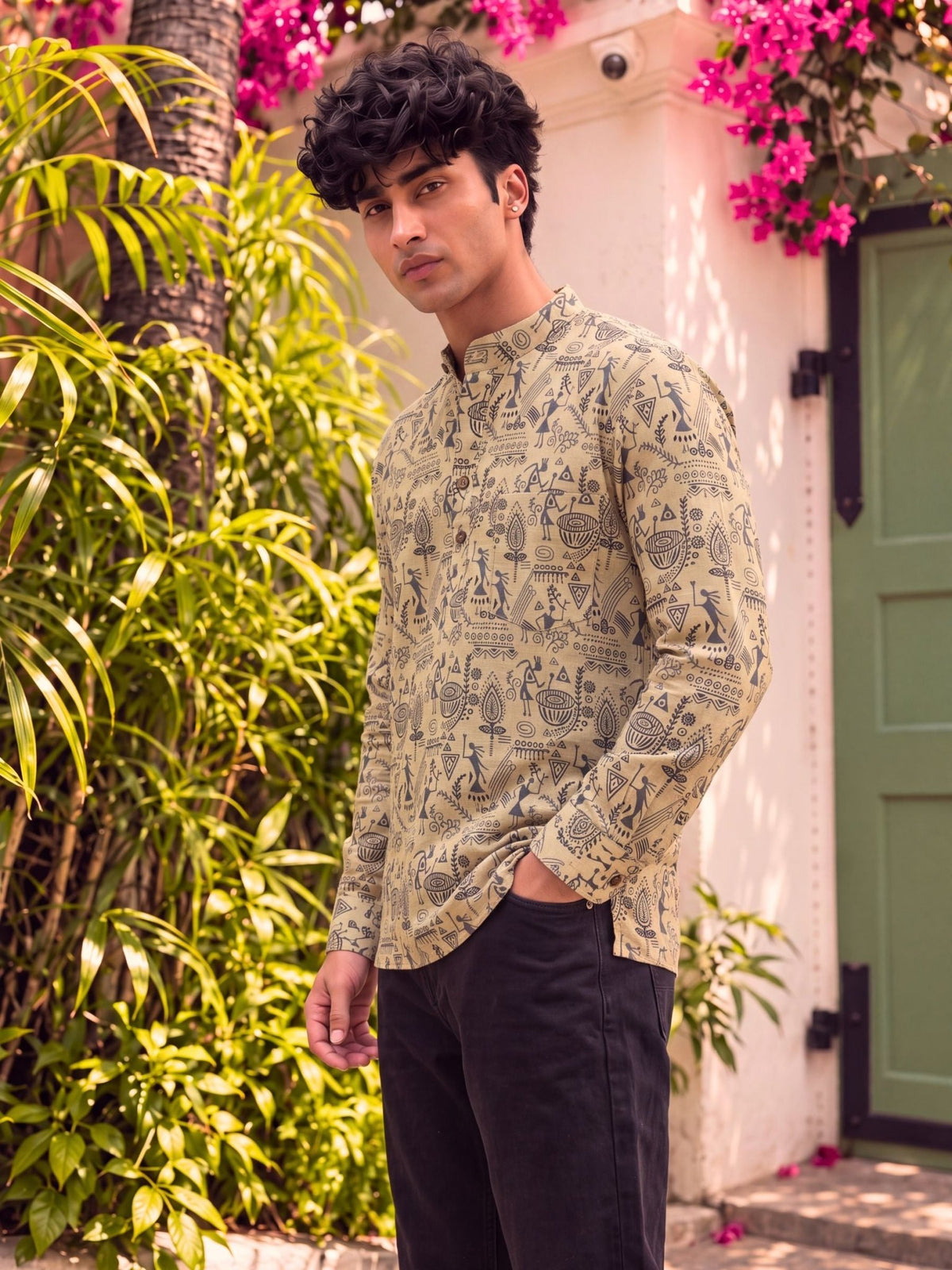 Heritage Dance – Printed Cotton Short Kurta - Jaipuri Crown