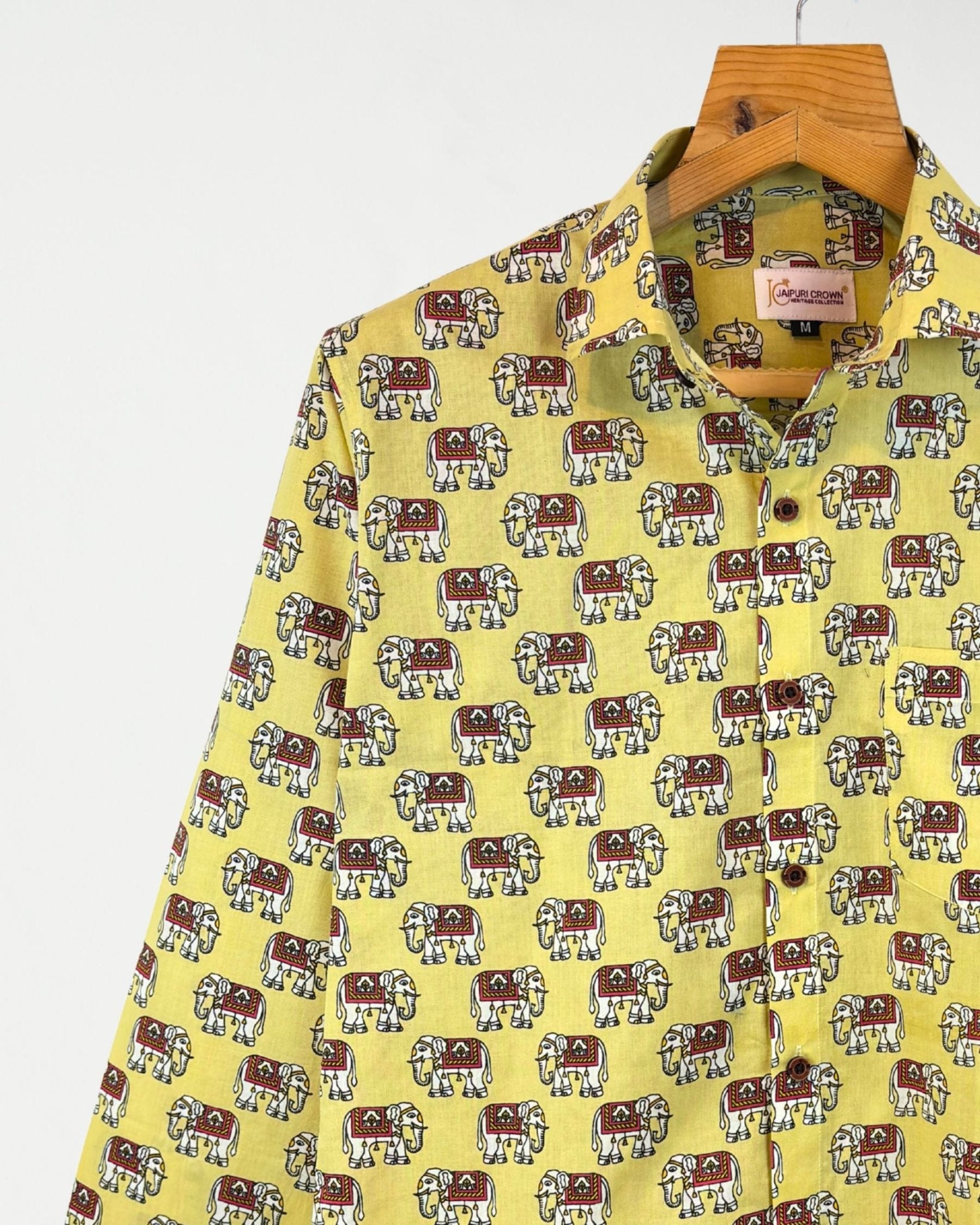 Heritage Haathi - Pure Cotton Shirt - Jaipuri Crown
