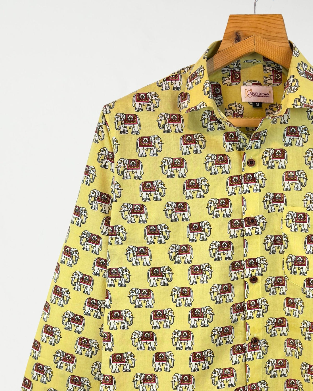 Heritage Haathi - Pure Cotton Shirt - Jaipuri Crown