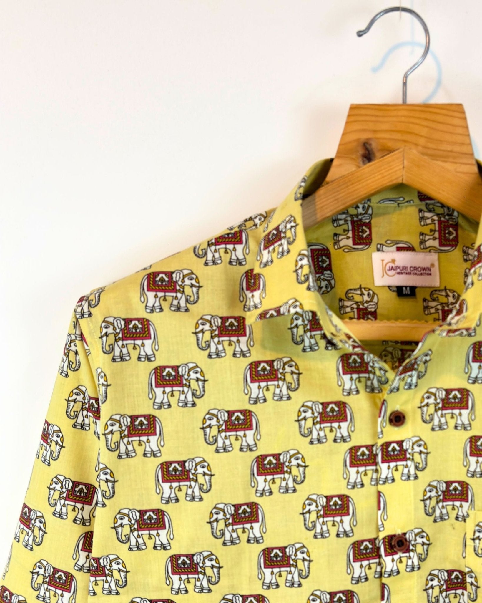 Heritage Haathi - Pure Cotton Shirt - Jaipuri Crown