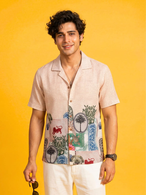 Heritage Peak — Digital Printed Cotton Cambric Shirt | Jaipuri Crown - Jaipuri Crown