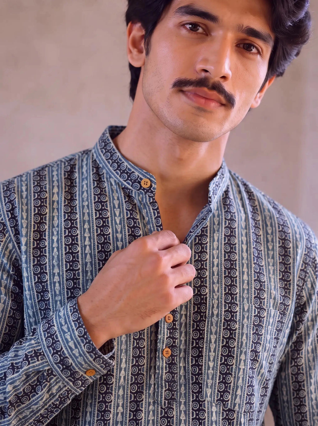 Heritage Vibes – Printed Cotton Short Kurta - Jaipuri Crown