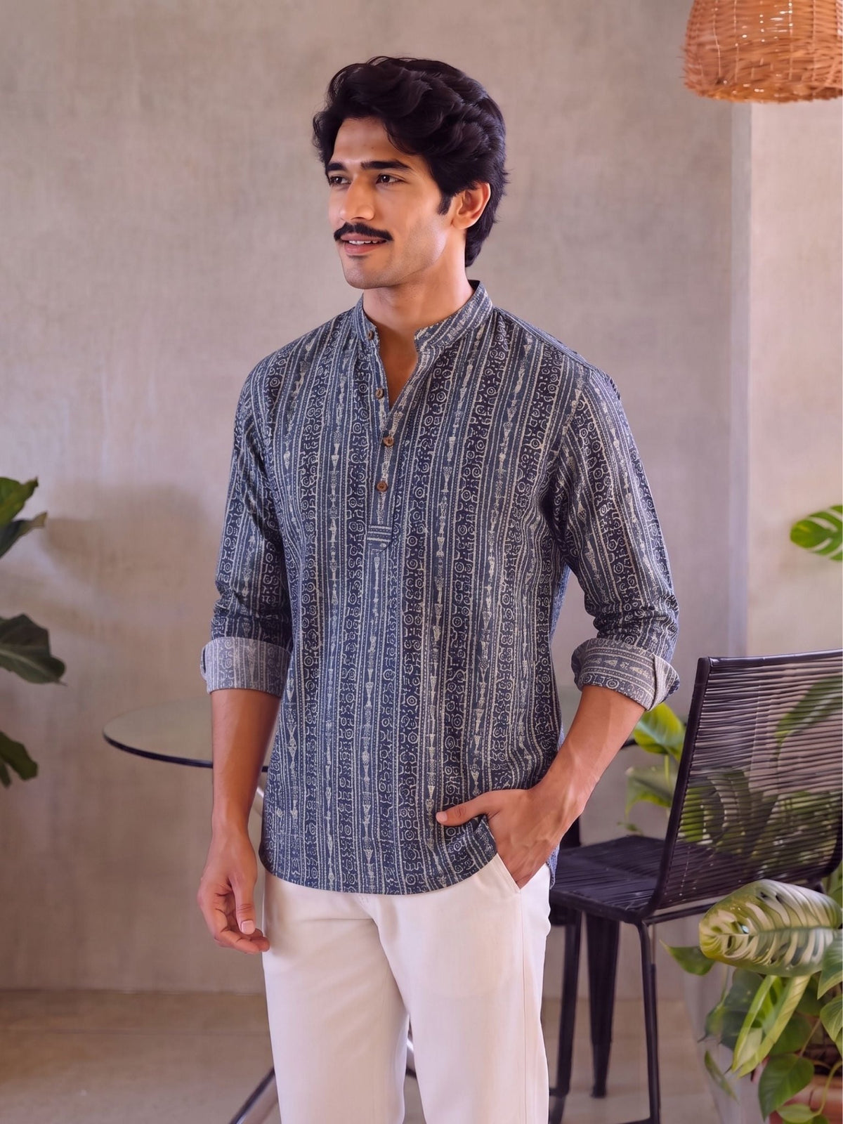 Heritage Vibes – Printed Cotton Short Kurta - Jaipuri Crown