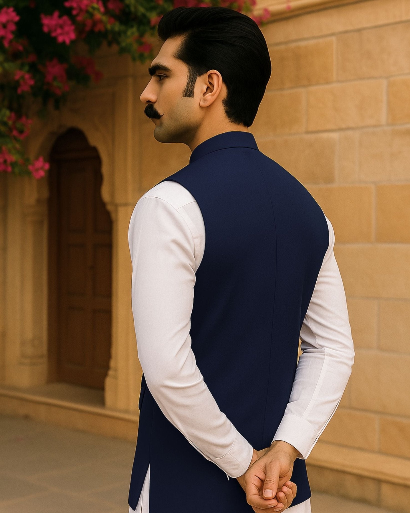 Hunting Jacket - Blue - Jaipuri Crown