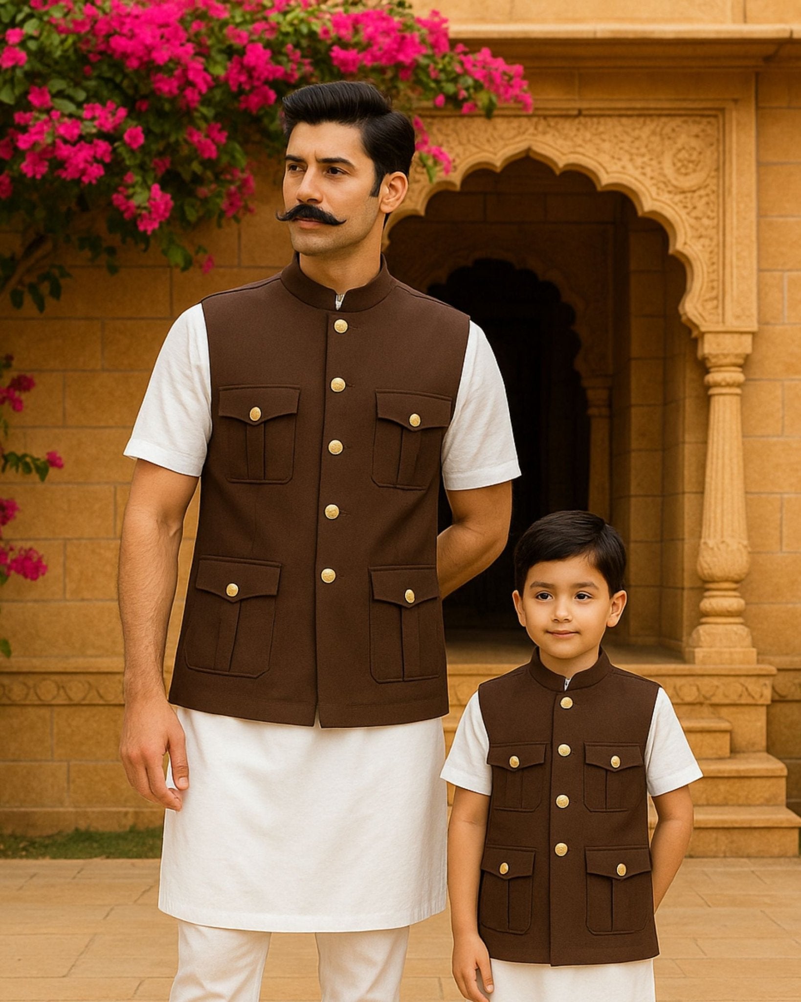 Hunting Jacket - Coffee Color - Jaipuri Crown
